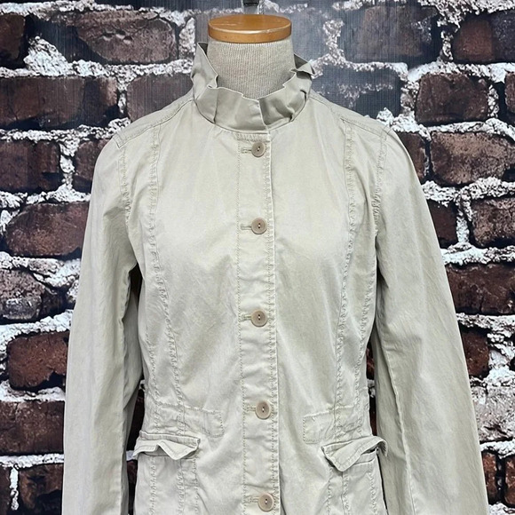 Eileen Fisher Jacket Button Front Collar Cream Size X Small XS - Picture 8 of 17